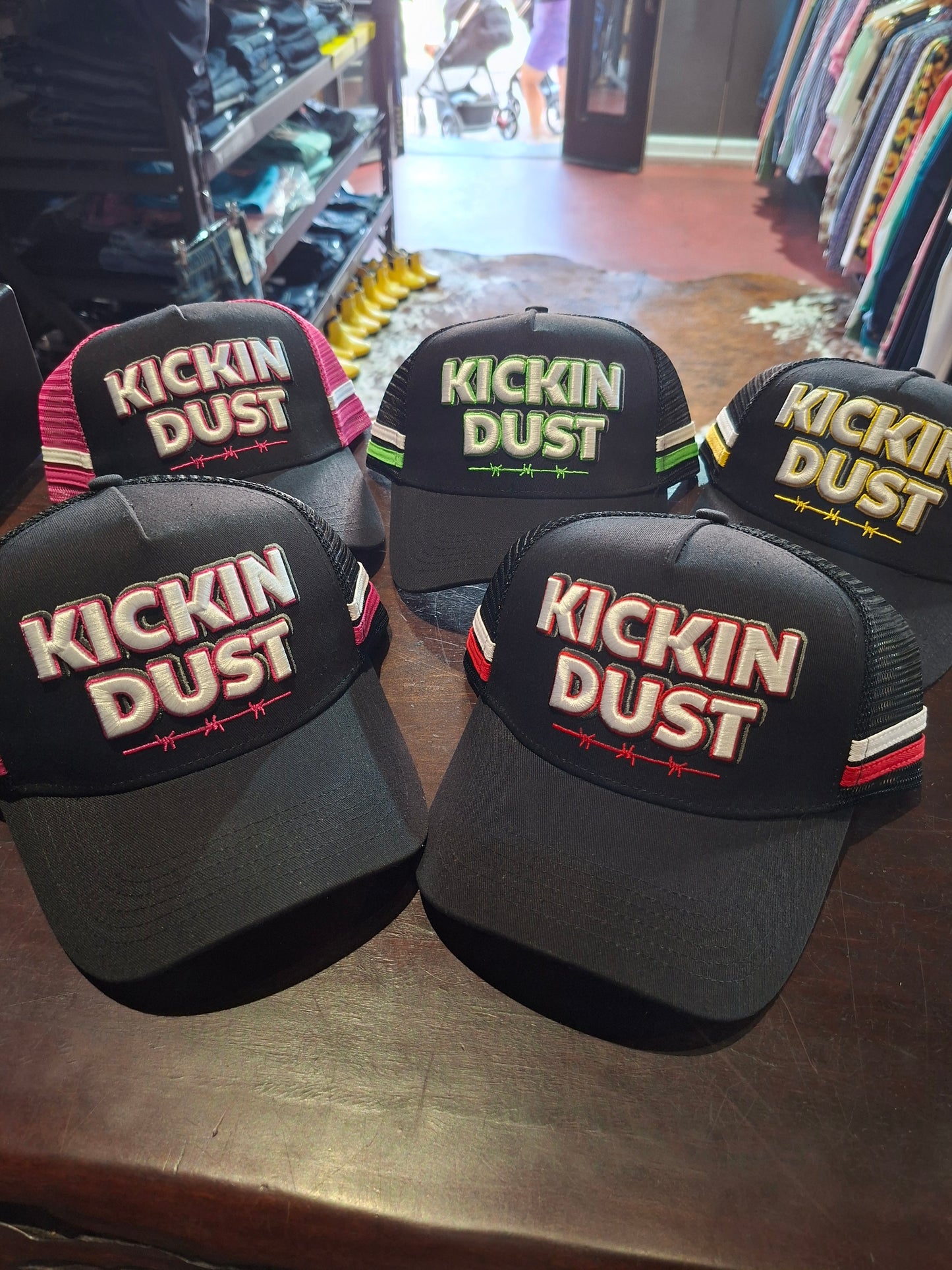 kickin dust small trucker caps