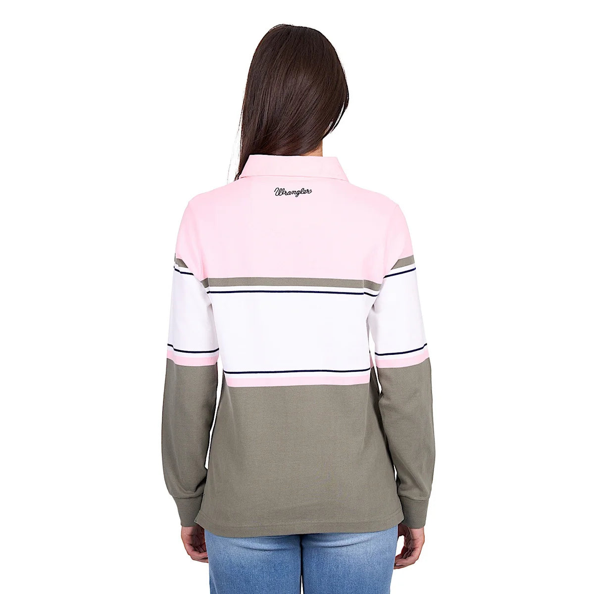 Wrangler Women's Luella Rugby - Green/Pink