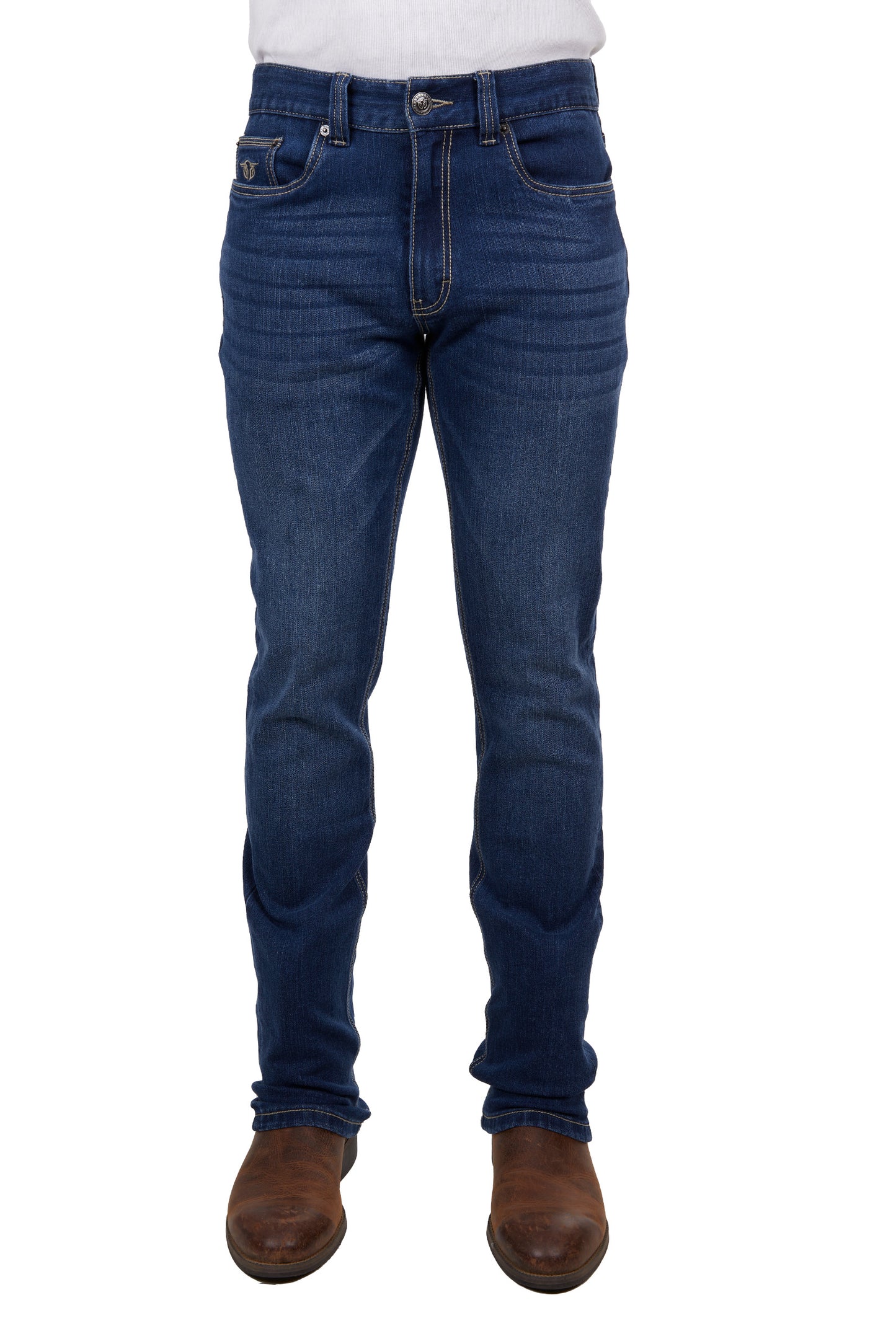 Bullzye Men's Arch Straight Jean 34 Leg
