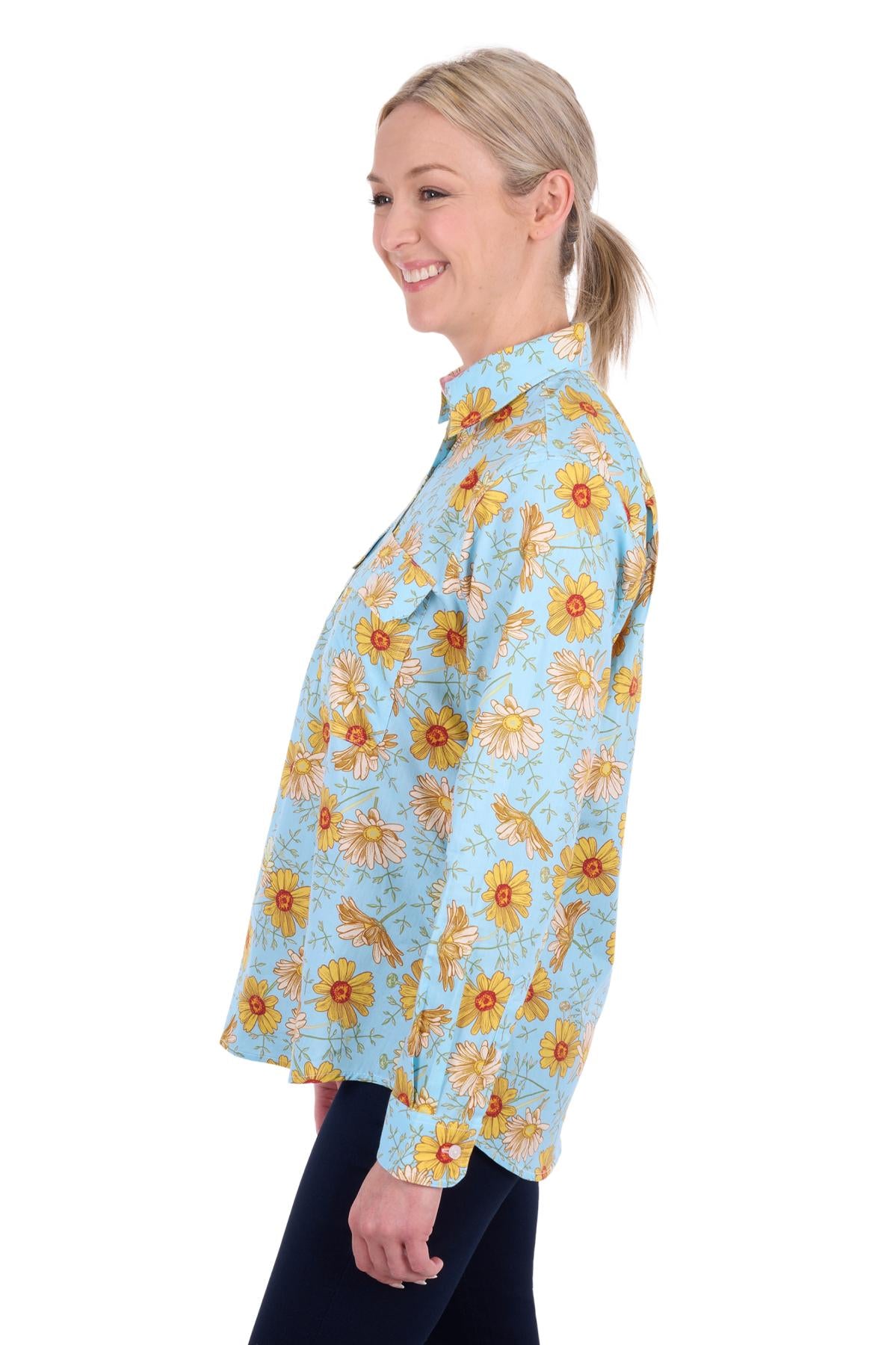 Women’s Sunday Half Placket Long Sleeve Shirt
