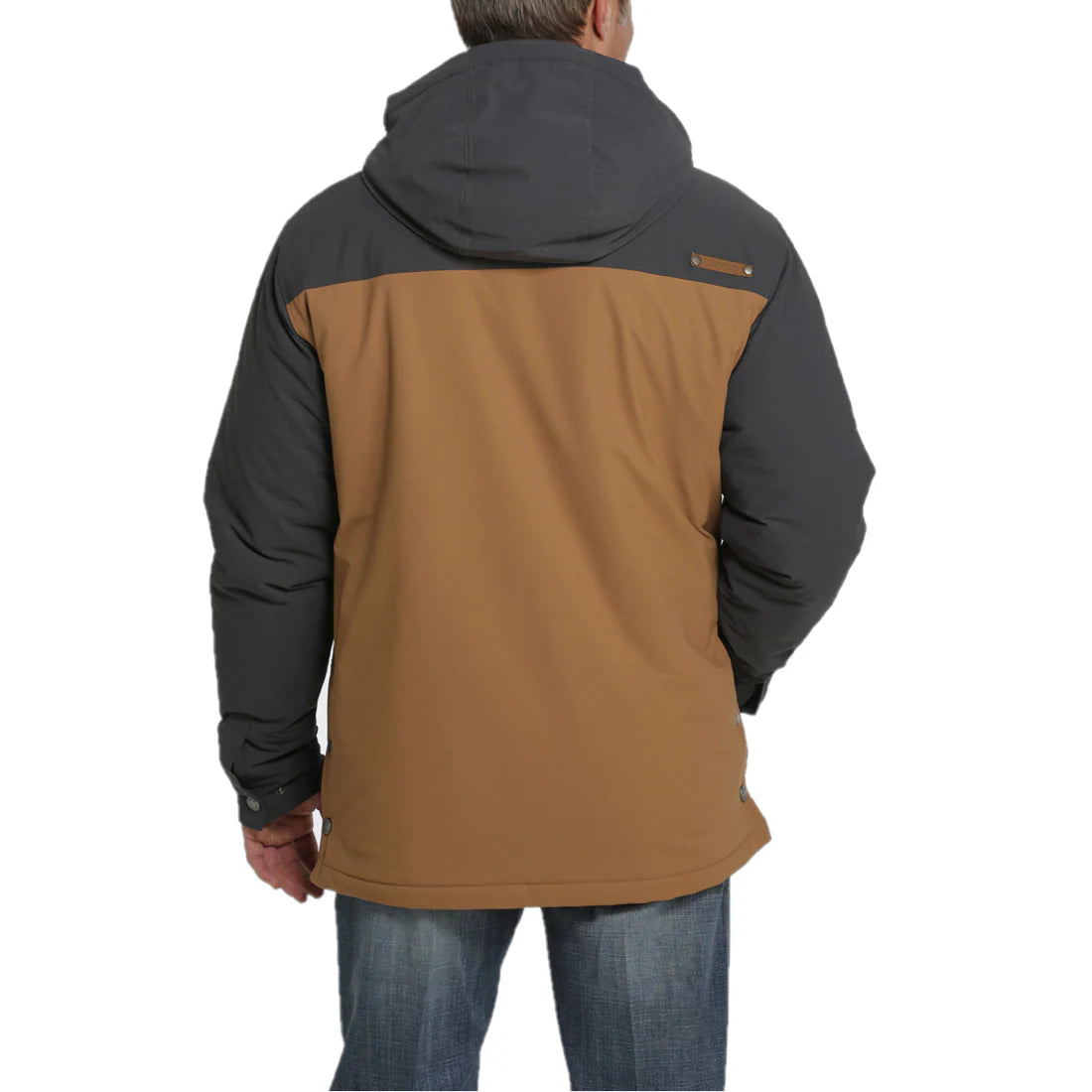 Cinch Men's Brown Lined Color Block Ski Coat