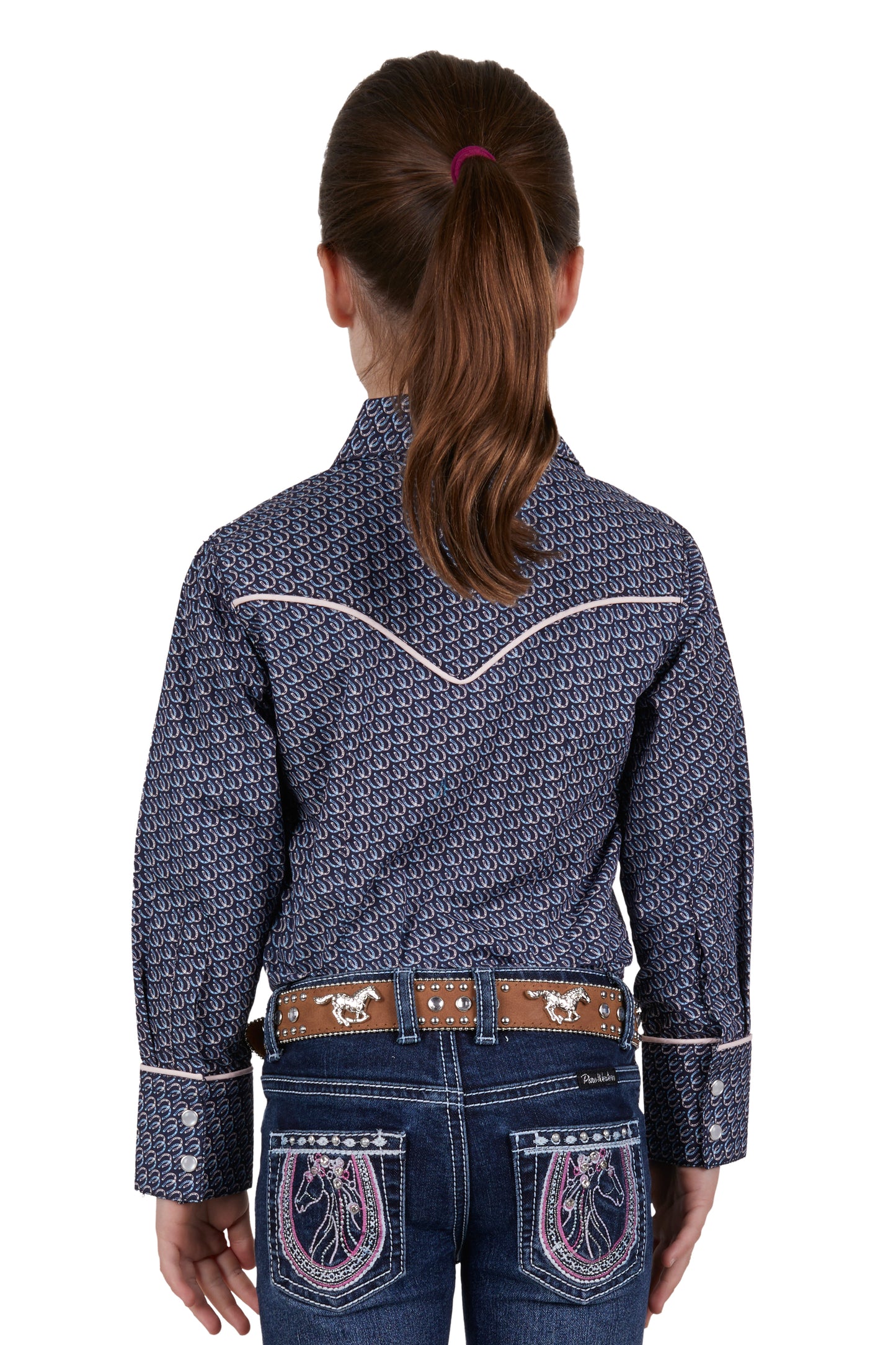 Pure Western Girl's Danica Print Western Long Sleeve Shirt
