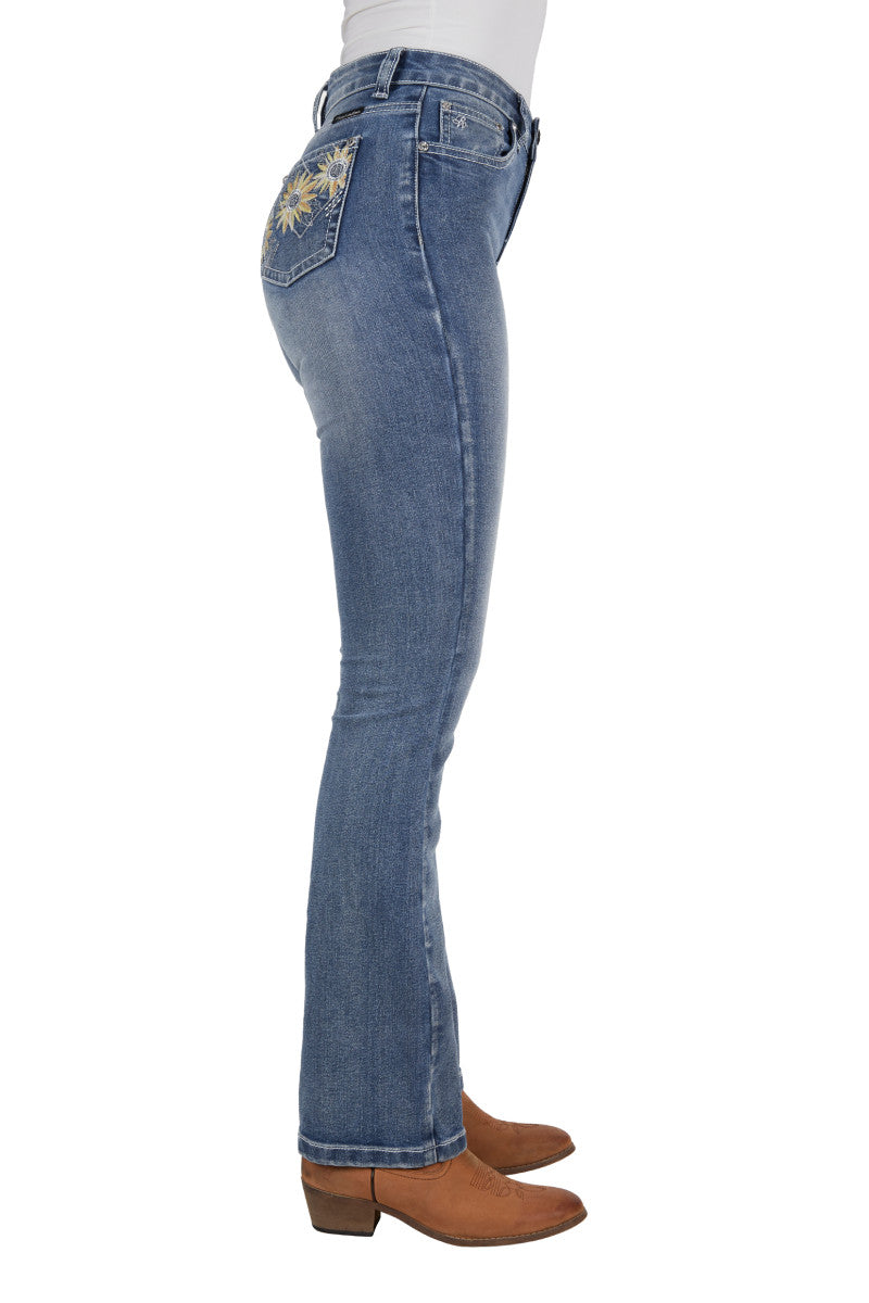 Pure Western Women's Amy High Waisted Boot Cut Jean