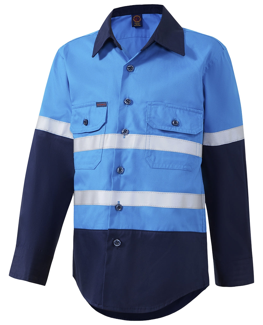 Ritemate Children's 2 Tone Open Front Shirt with Tape