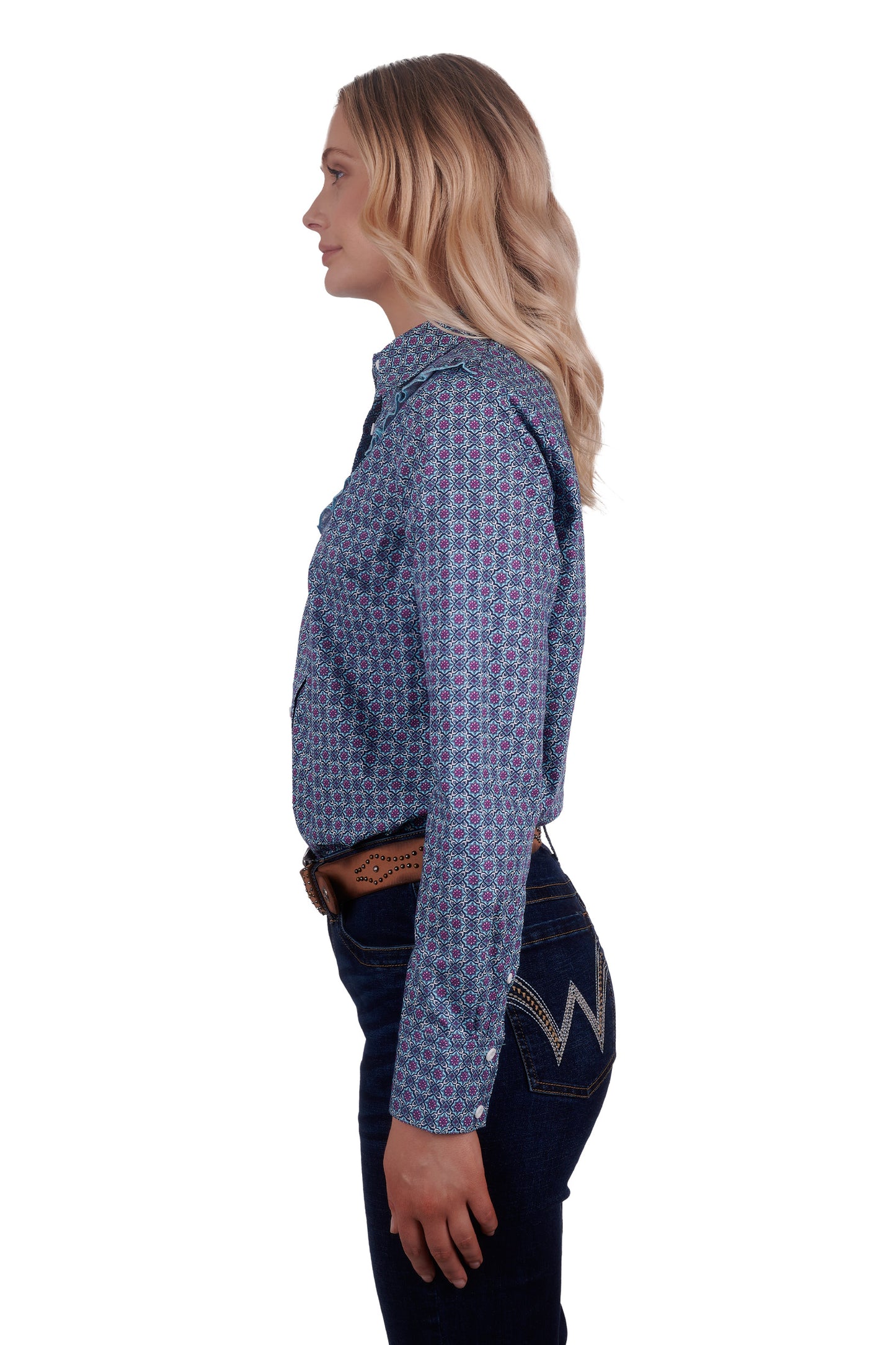 Wrangler Women's Asher Print Long Sleeve Shirt