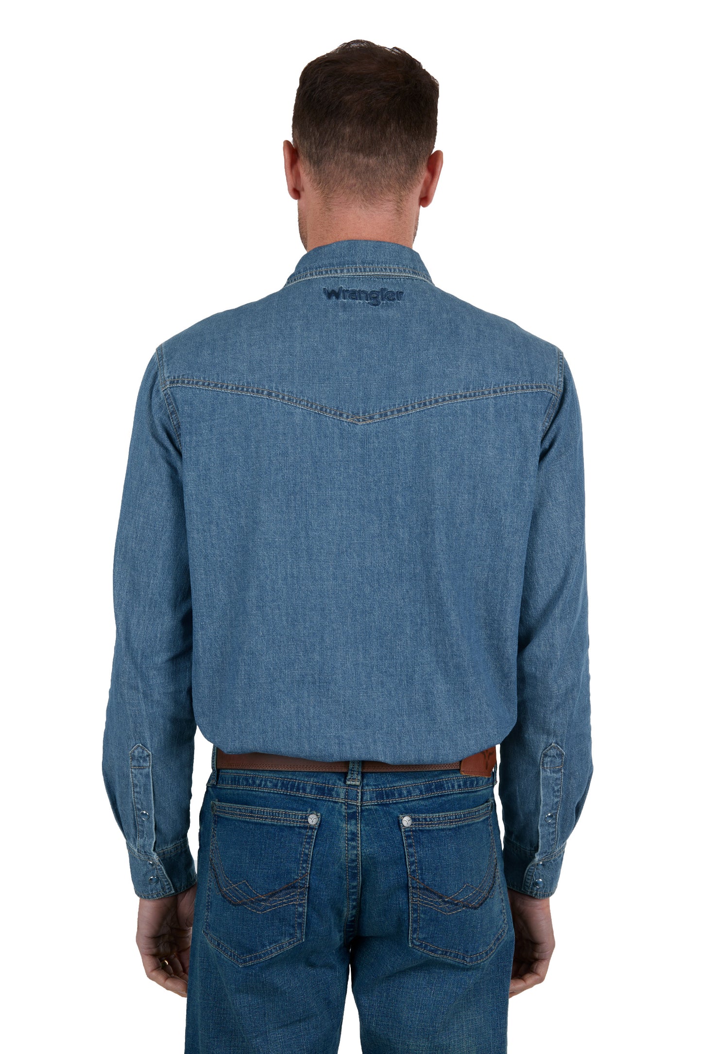 Wrangler Men's Jay Denim Western L/S Shirt