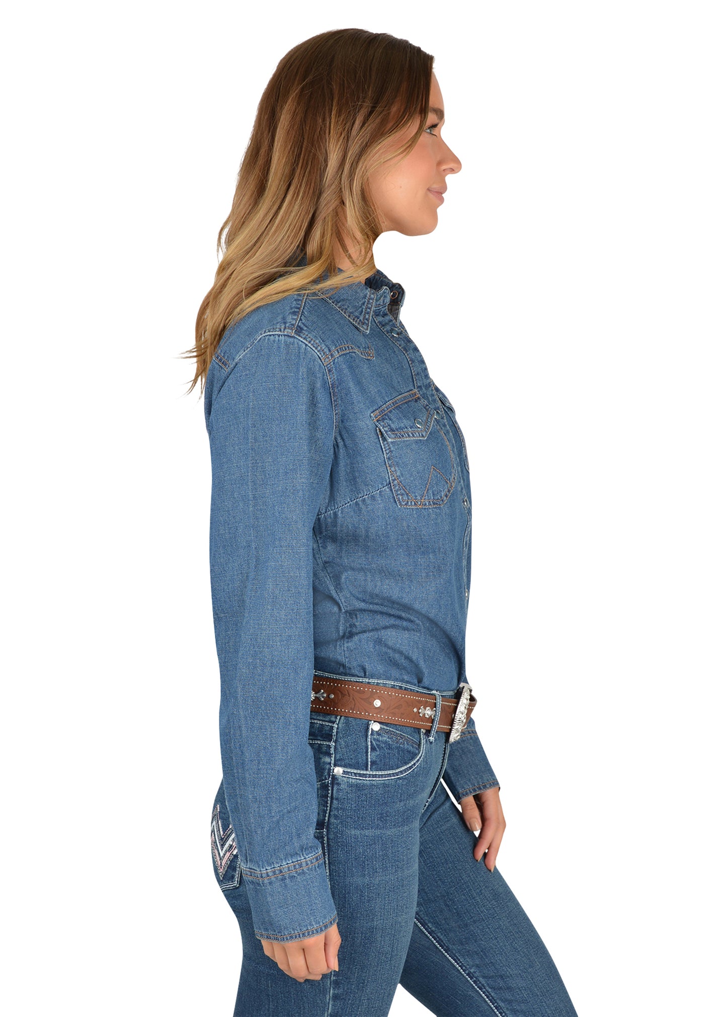 Wrangler Women's Jay Denim Western L/S Shirt