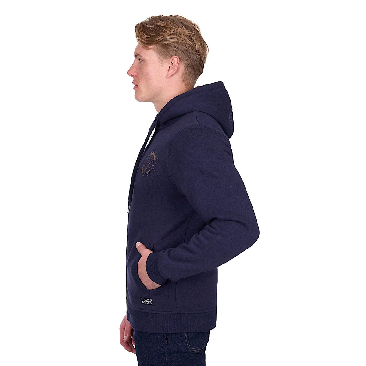 Pure Western Men's Walker Zip Up Hoodie - Navy