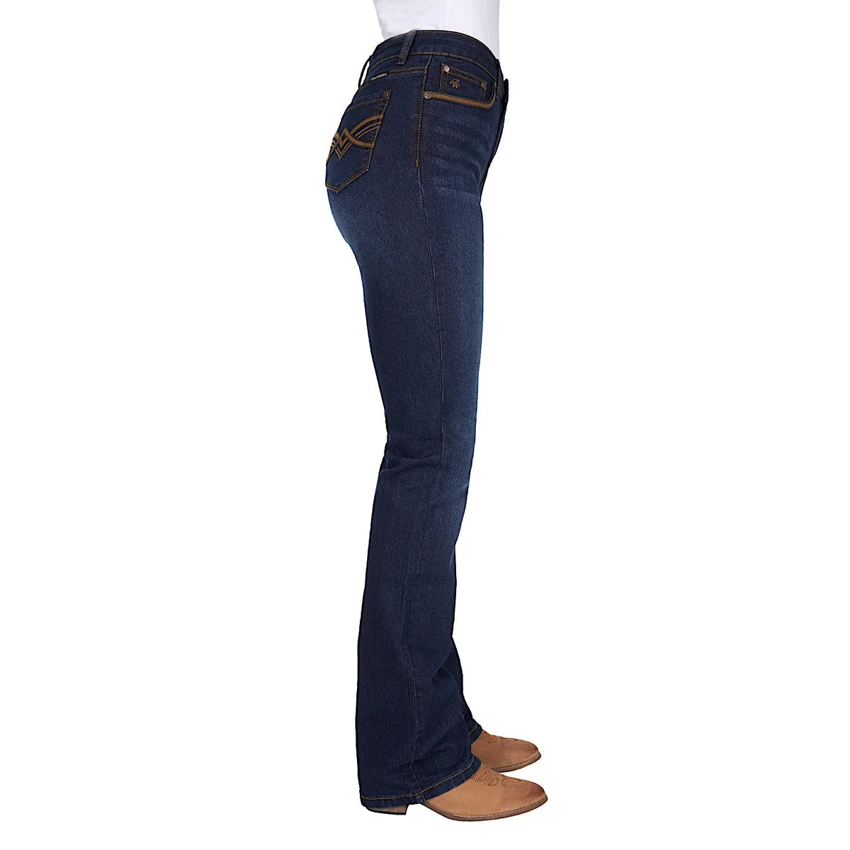 Pure Western Women's Nova High Rise Boot Cut Jean 34L - Dark Ink