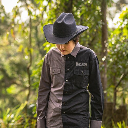 Dallas - Felt Covered Black - Kids Elasticised OSFA