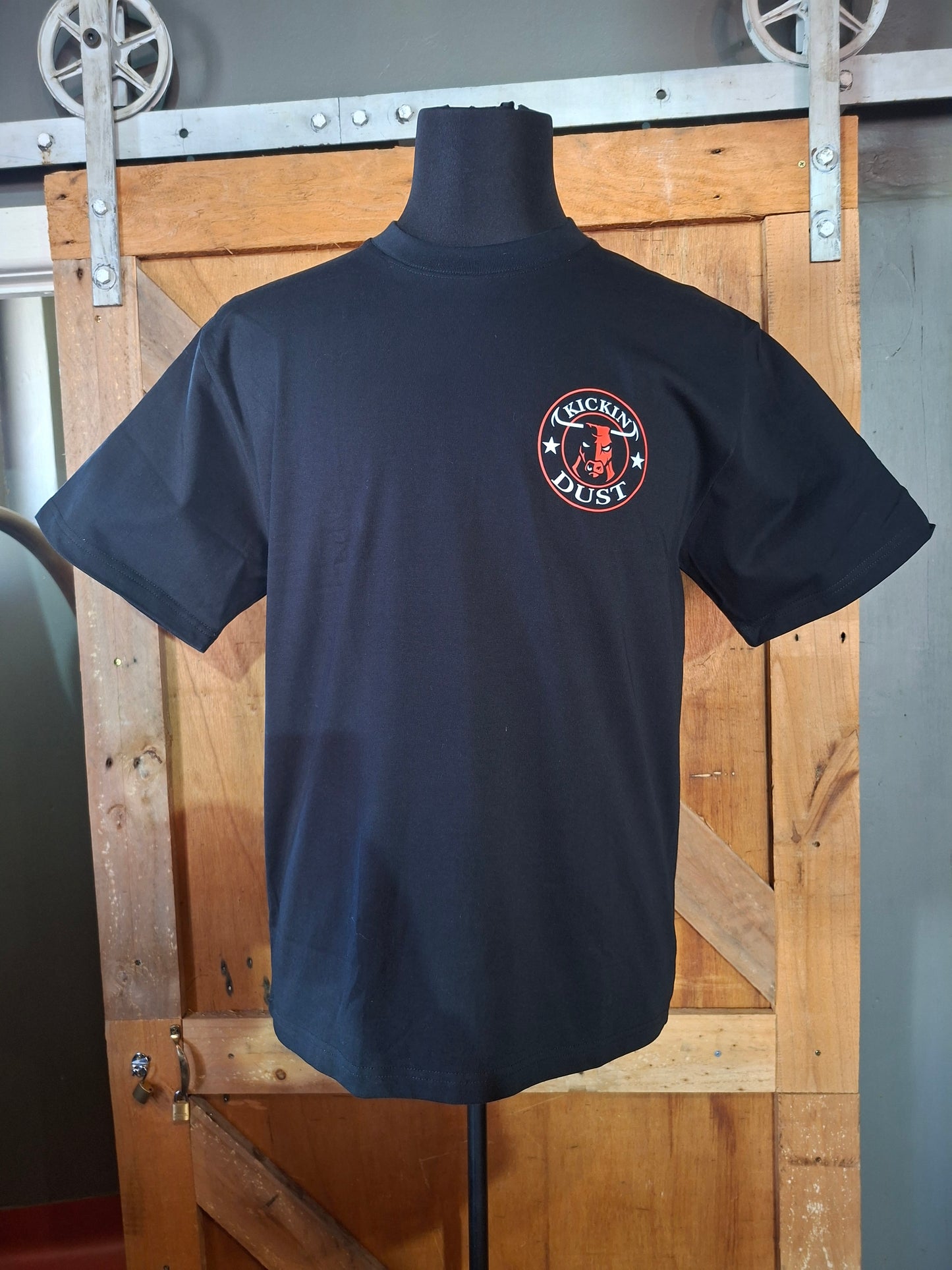 Kickin Dust T-shirt ( Black with Red logo )
