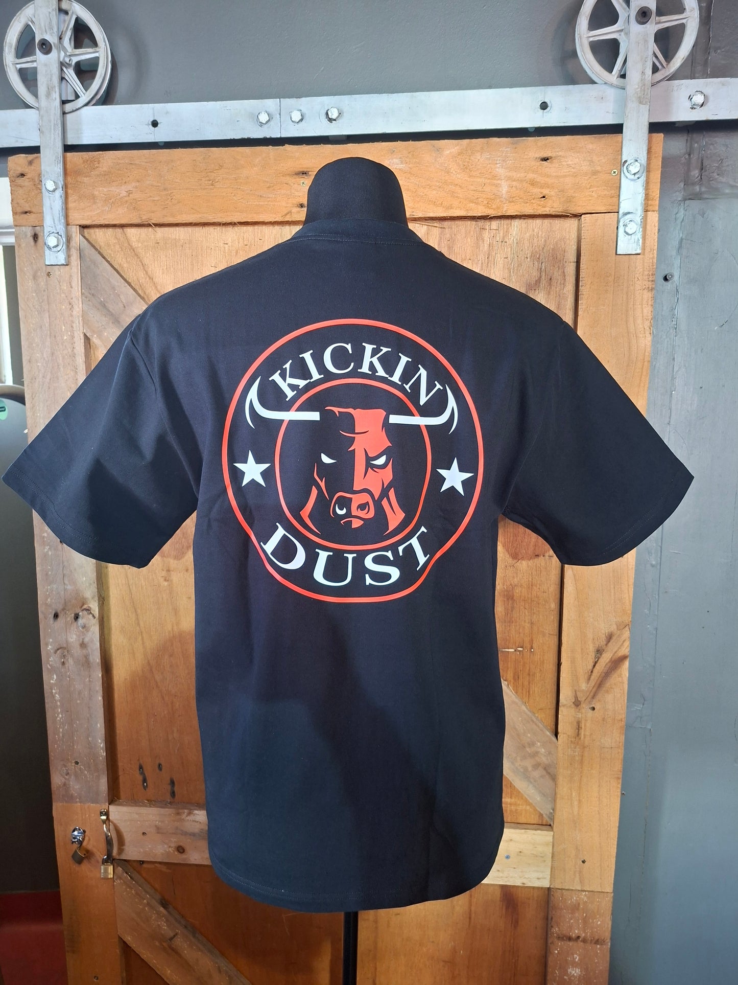 Kickin Dust T-shirt ( Black with Red logo )