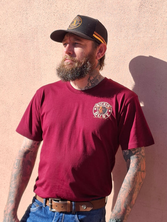 Kickin Dust t-shirt ( maroon  mens )