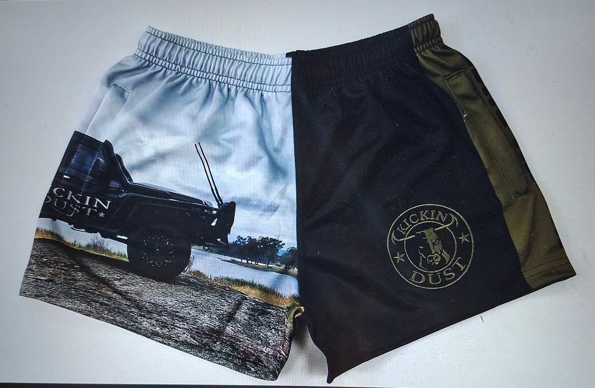 kickin dust footy shorts adults 79 series