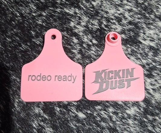 kickin dust ear tag ( rodeo ready )
