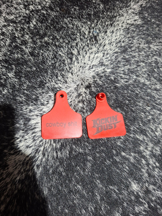 kickin dust ear tags ( cowboy shit )