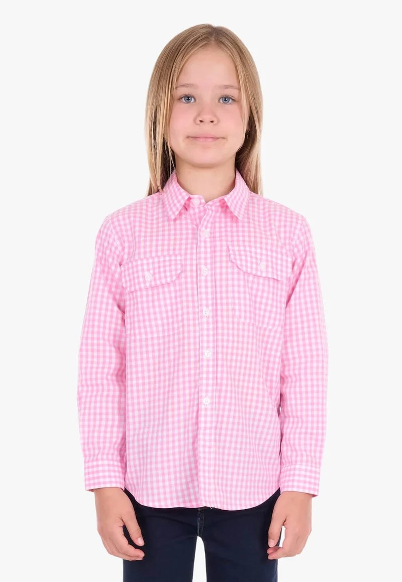 Hard Slog Kids Taylor Long Sleeve Shirt - Pink