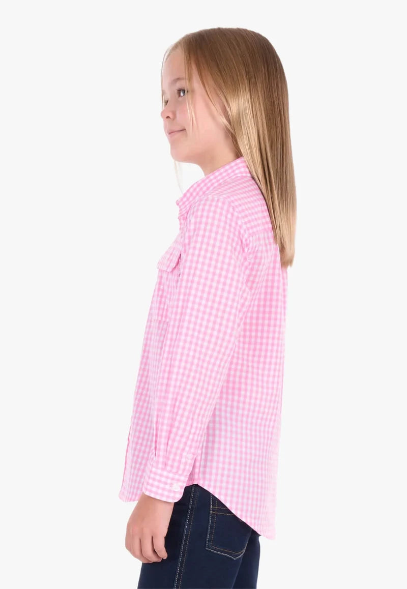 Hard Slog Kids Taylor Long Sleeve Shirt - Pink