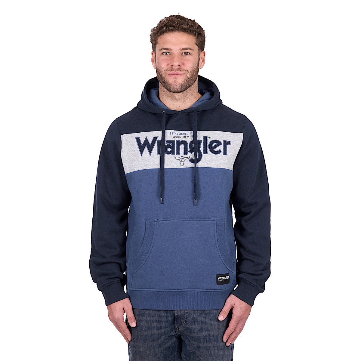 Wrangler Men's Clinton Hoodie - Navy/Denim