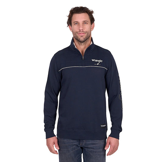 Wrangler Men's Dale 1/4 Zip Pullover - Navy