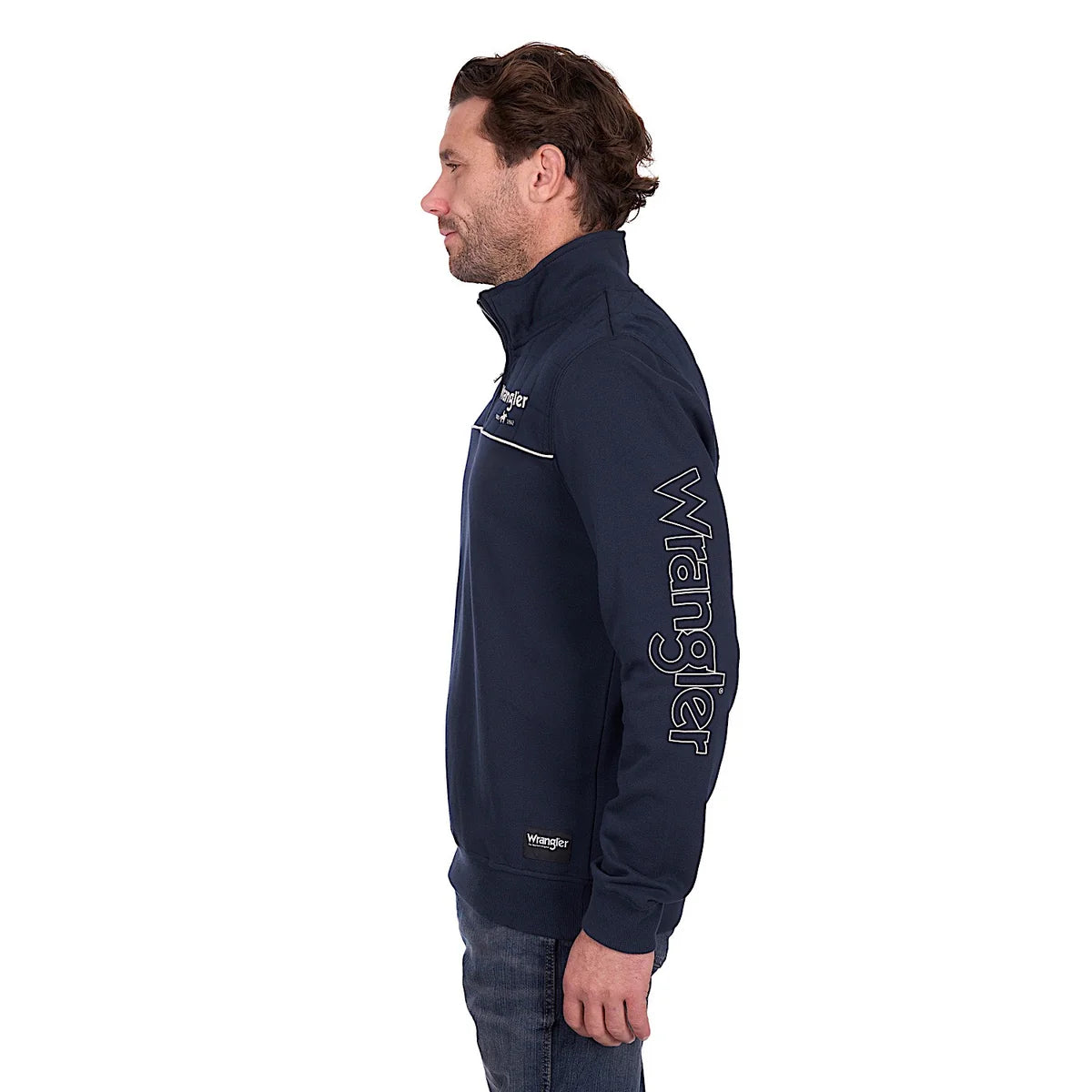 Wrangler Men's Dale 1/4 Zip Pullover - Navy