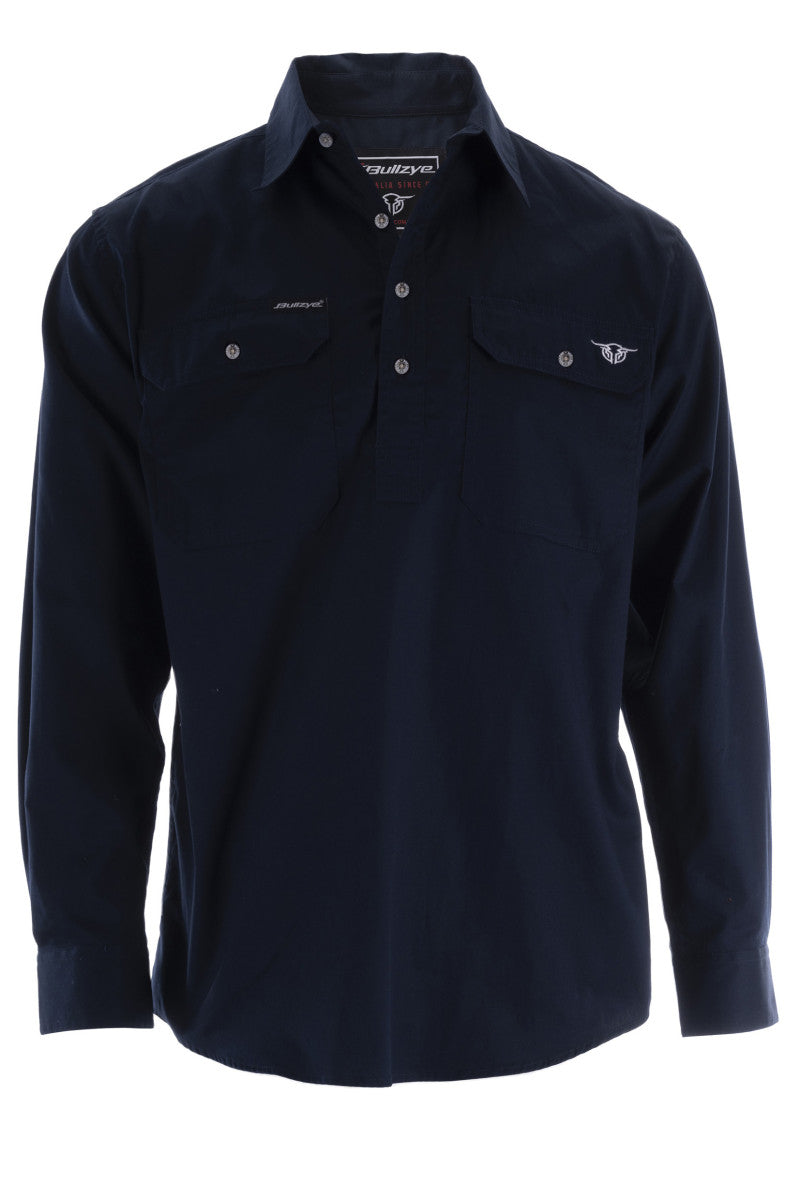 bullzye Men’s Lightweight Half Placket Shirt