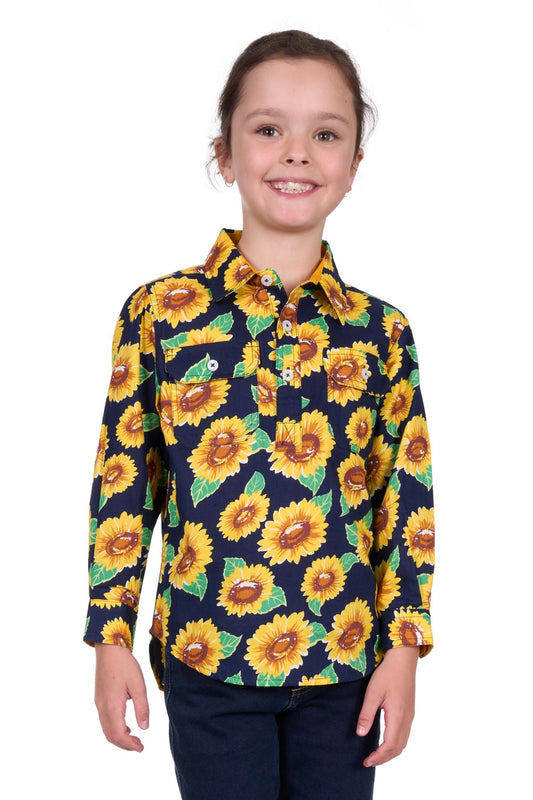 Hard Slog Kid’s AllyHalf PlacketLong Sleeve Shirt