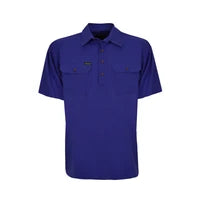 Hard Slog Mens Half Placket Light Cotton Short Sleeve Shirt