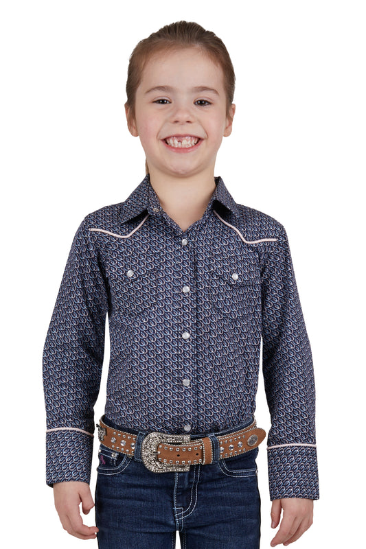 Pure Western Girl's Danica Print Western Long Sleeve Shirt