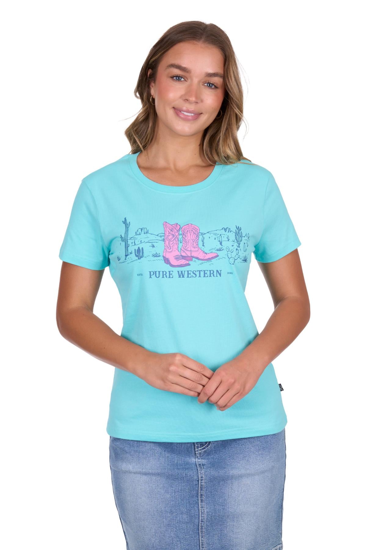 PURE WESTERN WOMEN’S SHELLY SHORT SLEEVE TEE