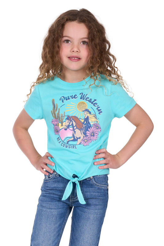 PURE WESTERN GIRL’S CLOVER SHORT SLEEVE TEE