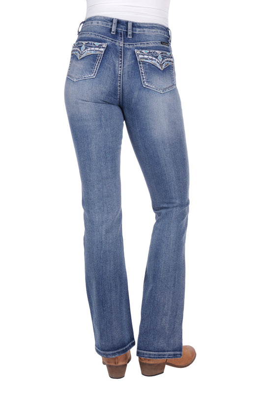 Pure Western Women's Jemma High Waisted Bootcut Jean
