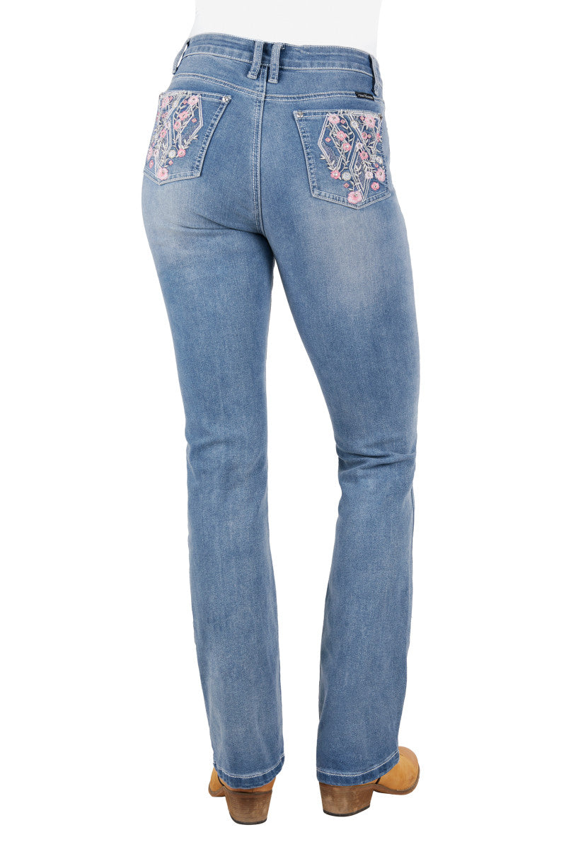 Pure Western Women’s Flora High Waisted Boot Cut Jean