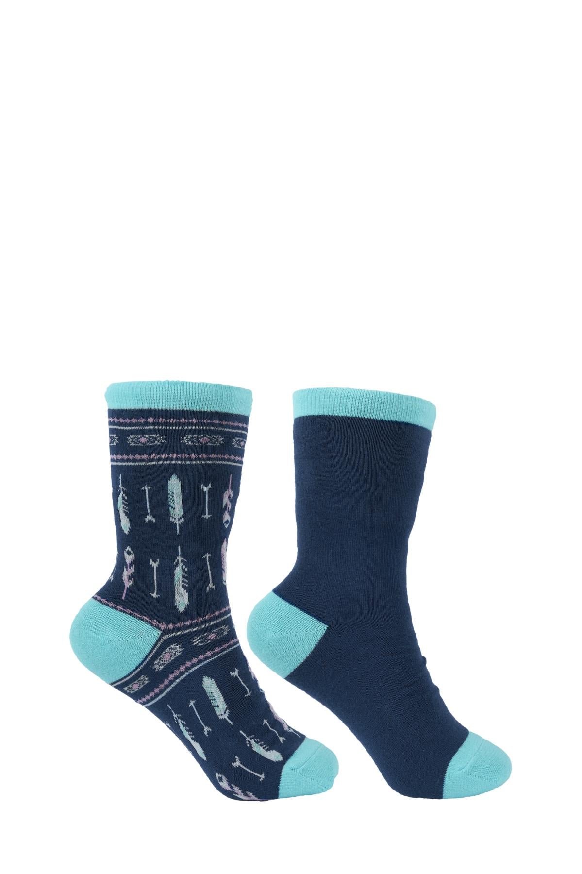 pure western PW Adult Crew Socks (Twin Pack)