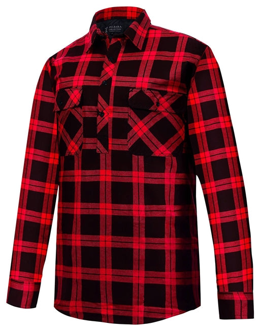 Pilbara Collection Flannelette Shirt Closed Front