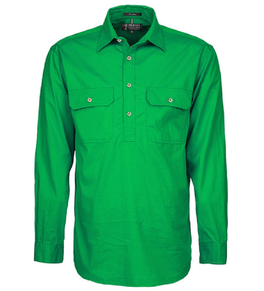 Pilbara Shirt Men's Heavy Weight Closed Front Long Sleeve Shirt
