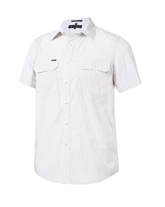 Pilbara Men's Y/D Check, Dual Pocket, S/S Shirt