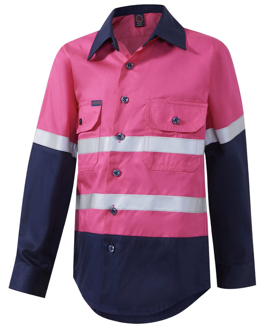 Ritemate Children's 2 Tone Open Front Shirt with Tape