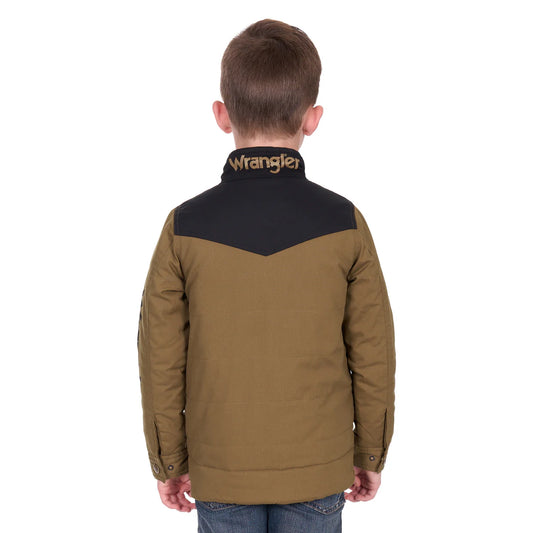 Wrangler Boys Ruben Jacket (X6W3771521) Dark Tan/Black
