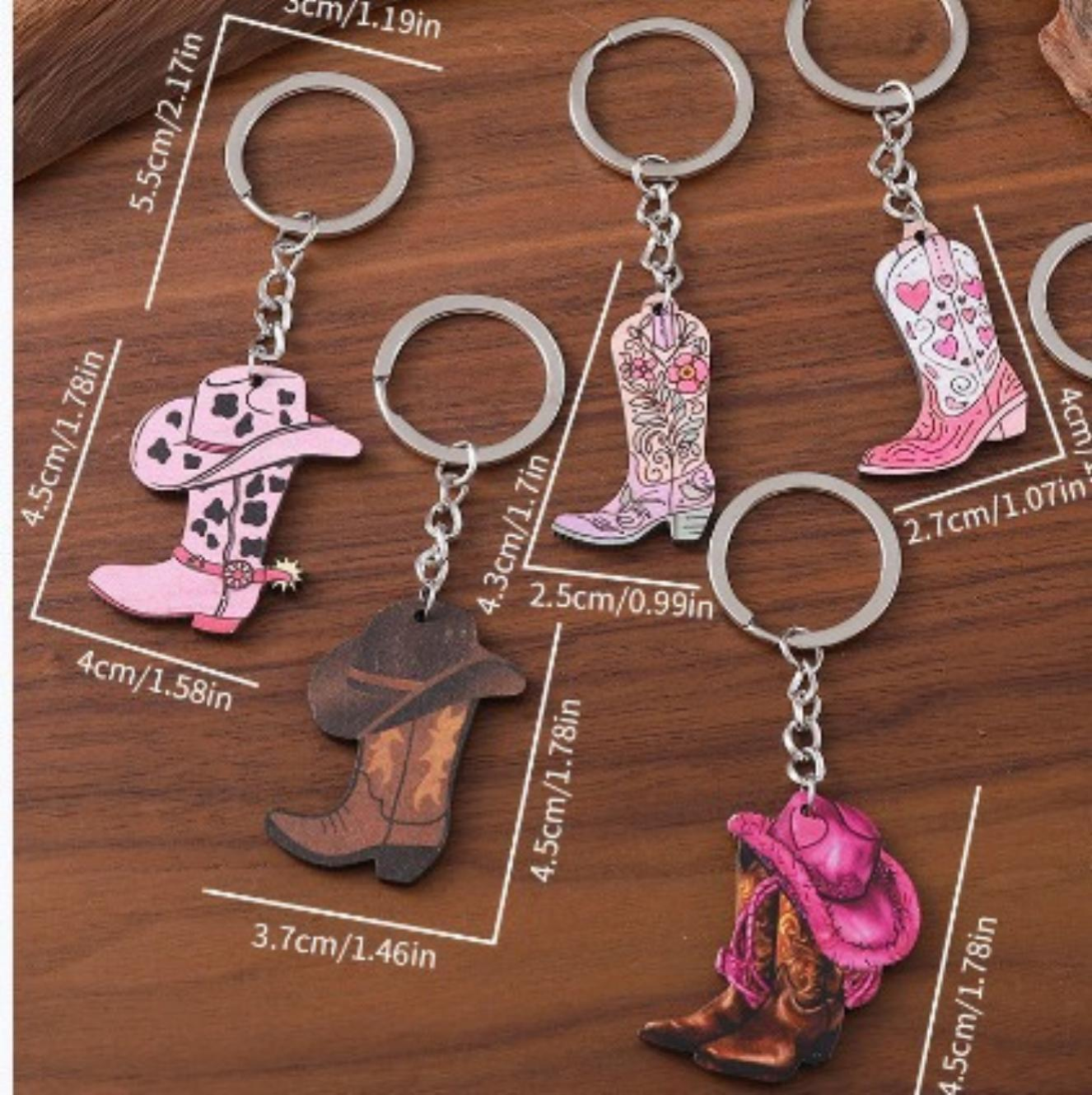 Keychain assorted colourd boots