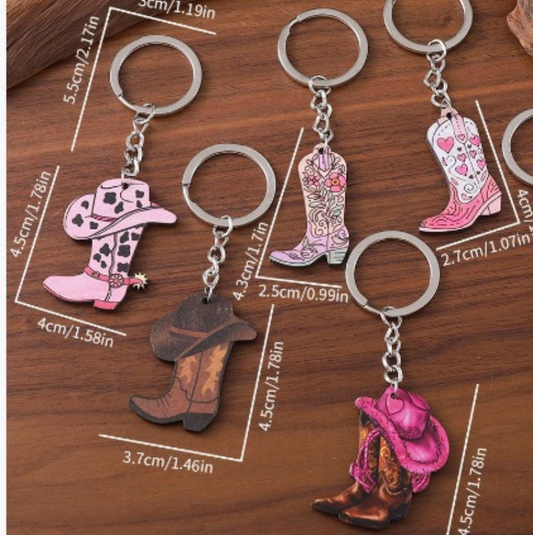 Keychain assorted colourd boots