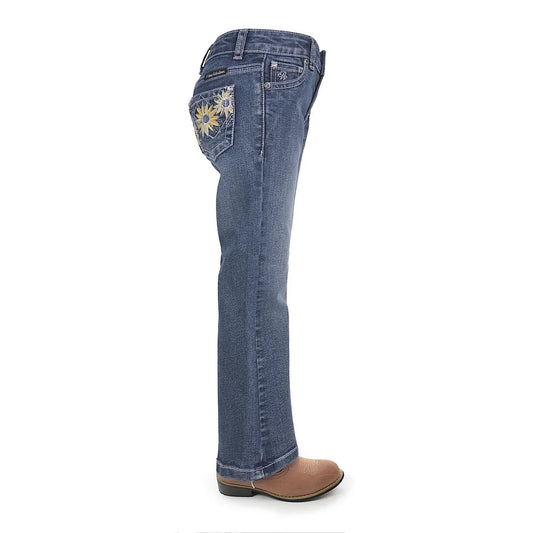 Pure Western Girl's Amy Boot Cut Jean - Retro Blue