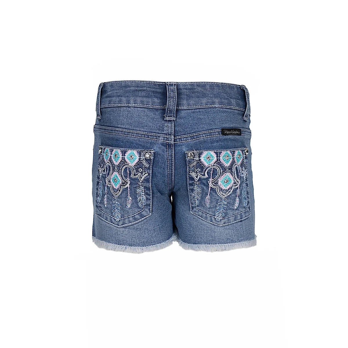 Pure Western Girl's Bailey Short - Retro Blue