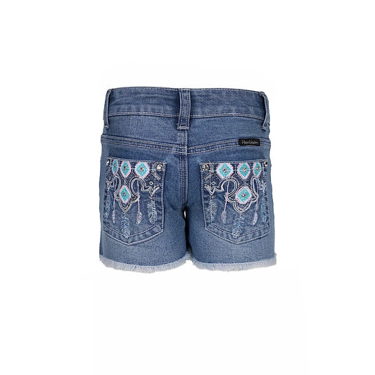 Pure Western Girl's Bailey Short - Retro Blue