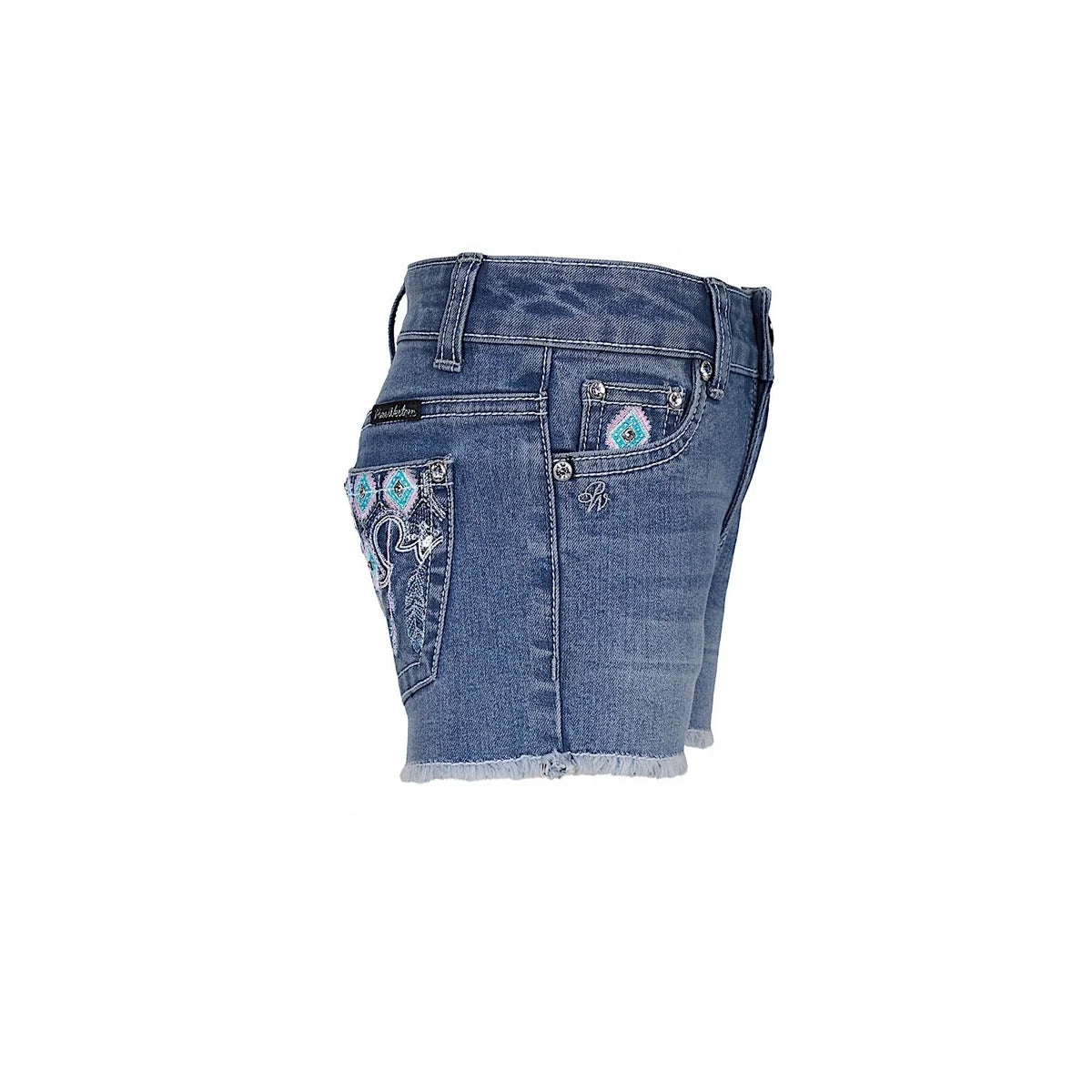 Pure Western Girl's Bailey Short - Retro Blue