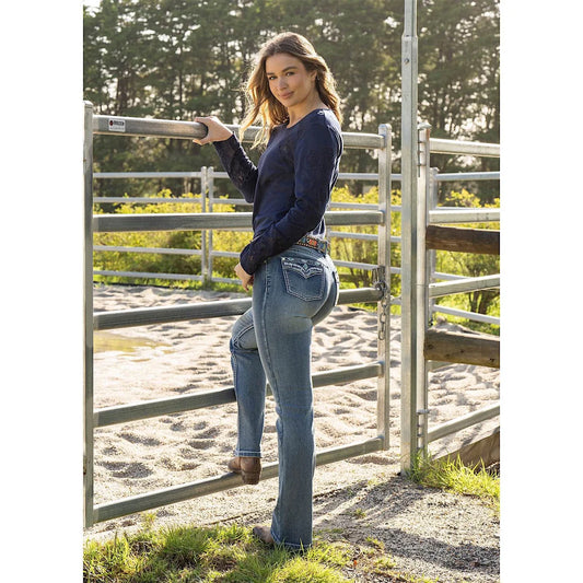 PURE WESTERN WOMENS JEMMA HI-WAIST BOOTCUT JEAN - 30" LEG