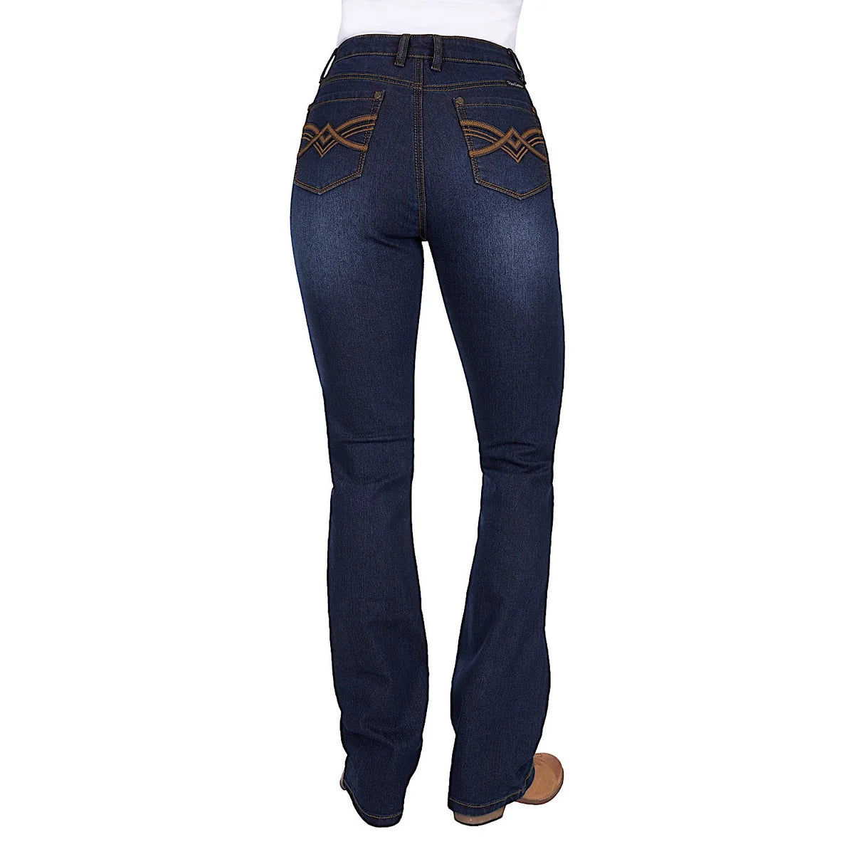 Pure Western Women's Nova High Rise Boot Cut Jean 34L - Dark Ink